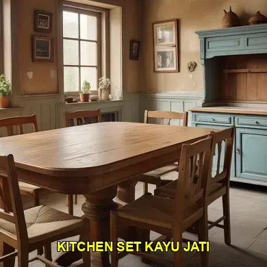 Inspirasi Kitchen Set Kayu Jati Minimalis Model Terbaru